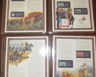 Postal Commemorative Society 50 Greatest Events US stamp collection.... 32 different sheets with stamps