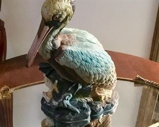 MULTI COLORED PELICAN FIGURINE