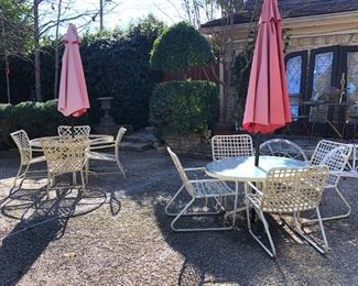 Aluminum framed patio furniture from Brown-Jordan, Vintage Amsterdam bistro set to a Teak Bench for the outdoor furniture..
Patio planters, pots and decor including some terra-cotta..
Various architectural salvage pieces, leaded glass windows to yard art and decor..
