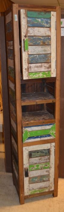 Mexican Imported Style Rustic Wooden Bathroom Cabinet