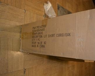 NIB Oak Curio Cabinet