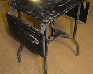 Vintage Metal Industrial Typewriter Table