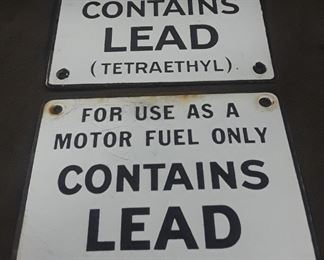 Porcelain Lead Signs  