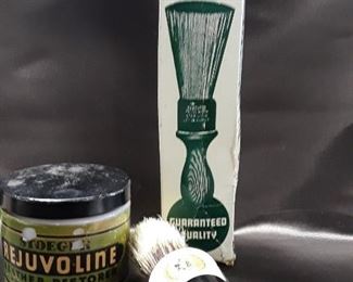 Barbershop Brushes and Jar 