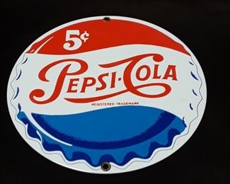 Porcelain Pepsi Sign 