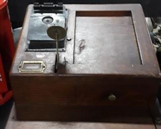 Antique Oak Cash Box 