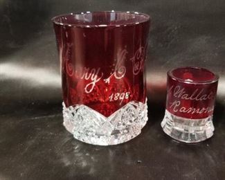 1898 Ruby Red Souvenir Tumbler 