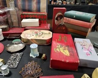 Victorian Chocolate boxes, hair clips and more 