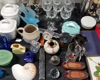 Glassware and oriental Trinkets 