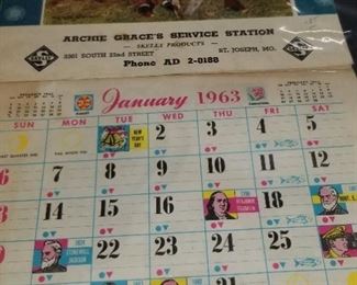 Skelly 1963 Service Station Calendar 