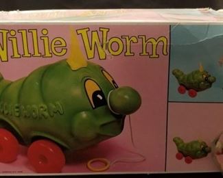 Vintage Willie Worm Pull Toy