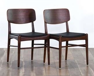 Pair Mid Century Modern Dining Chairs
