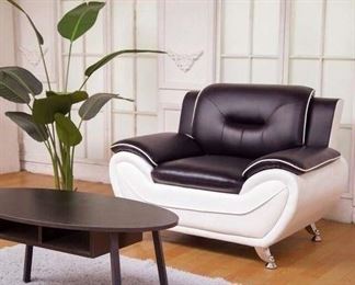 Orren Ellis Stcyr Black & White Armchair