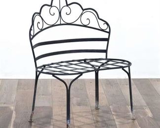 Victorian Style Scallop Back Patio Bench