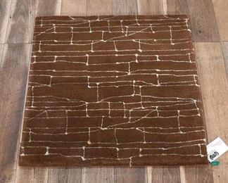 3'X3' Handmade Giraffe Pattern Area Rug