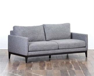 Contemporary Gray Tweed Loveseat