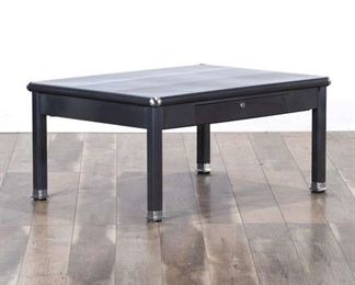 Modernist Steel Tipped Coffee Table W Storage