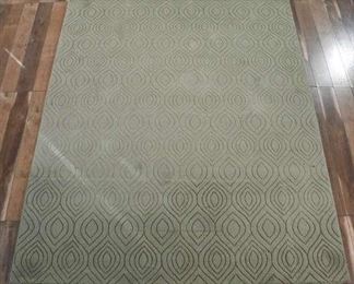 Soho Hand Tufted 100% Wool Olive Green Area Rug