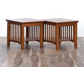 Pair California Ca=Raftsman End Tables