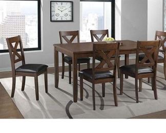 Darby Home Co Colne 7 Piece Solid Wood Dining Set