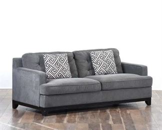 Slate Gray Thin Wale Corduroy Loveseat