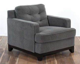 Slate Gray Thin Wale Corduroy Armchair