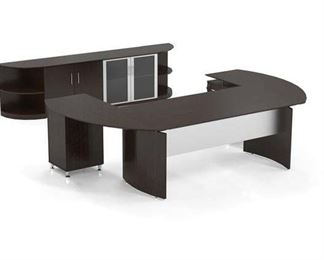 Symple Stuff Vandusen Configurable Office Set In Mocha