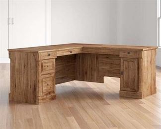 Partial Orviston Vintage Oak L-Shape Desk (Box 1 Of 2)