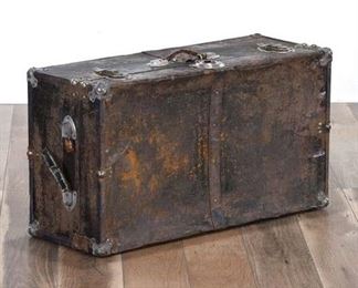 Rustic Patina Storage Steamer Trunk