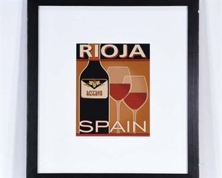 Print Rioja Spain Wine