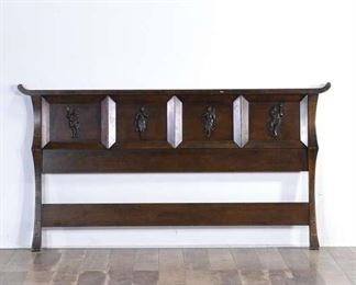 King Size Asian Headboard W/ Carvings