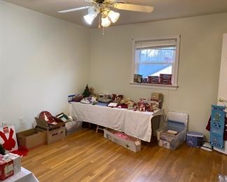 Christmas room-lots of decorations, coloring books and more
