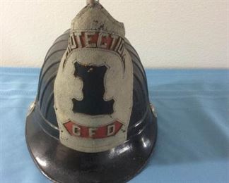 Antique Volunteer Fire Fighter Helmet