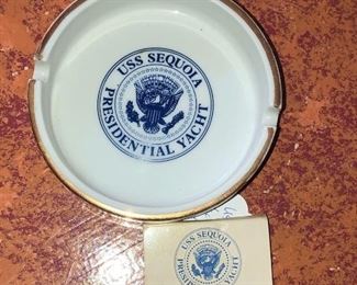 Rare Kennedy era USS Sequoia Presidential yacht matchbook and ashtray