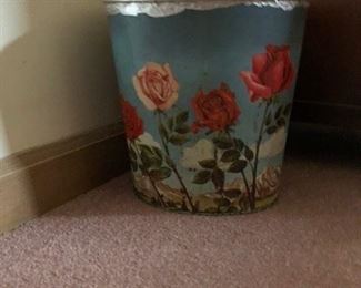 vintage trash can