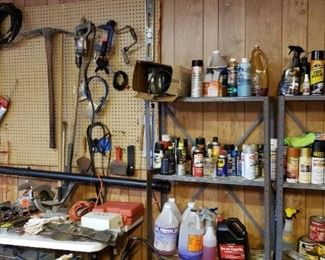 Tools, cleaners, paints, etc