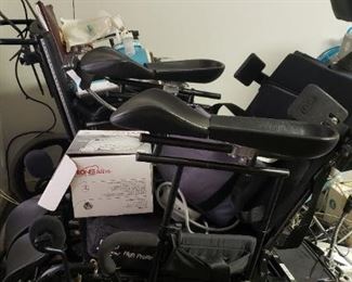Quadriplegic wheelchairs, specially equipped, worth $1000's