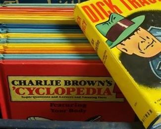 12 vol charlie brown encyclopedia, Dick Tracy, many many more