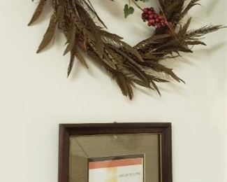 Pheasant feather wreath 