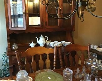 Dining room China Cabinet and table with 6 chairs