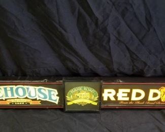 Illuminated Icehouse Red Dog Sign