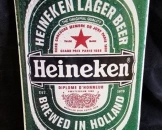 Heineken Metal Beer Sign