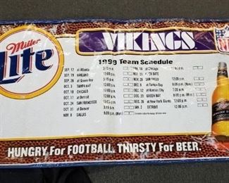 Large 1999 Vikings Miller Lite Banner