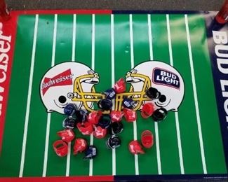 Bud Bowl Display Field and Helmets