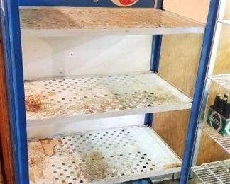 Vintage Metal RC Cola Shelf Display