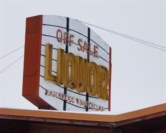 Vintage 10ft Liquor Store Marquee Neon Sign