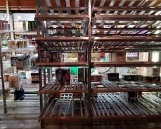 2 - 5 Door sections of Near New Styleline Cooler Doors and Racks