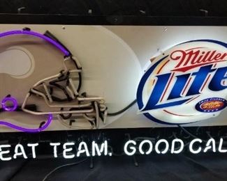 Minnesota Vikings Miller Light Neon Sign