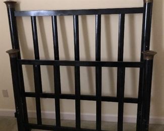 Antique Cast Iron Full Size Poster Bed with Brass Caps on each Poster. Very Nice and in great condition.