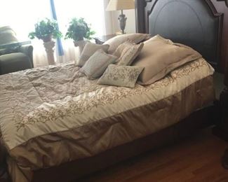 Queen Size Bed with like new pillow top  mattress and box spring